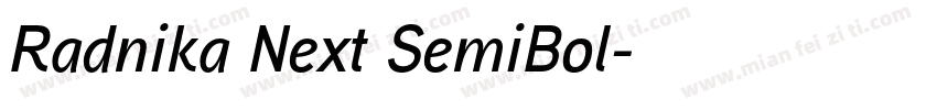 Radnika Next SemiBol字体转换